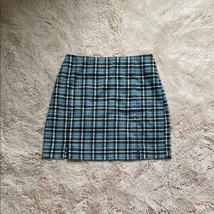 Plaid Blue Skirt